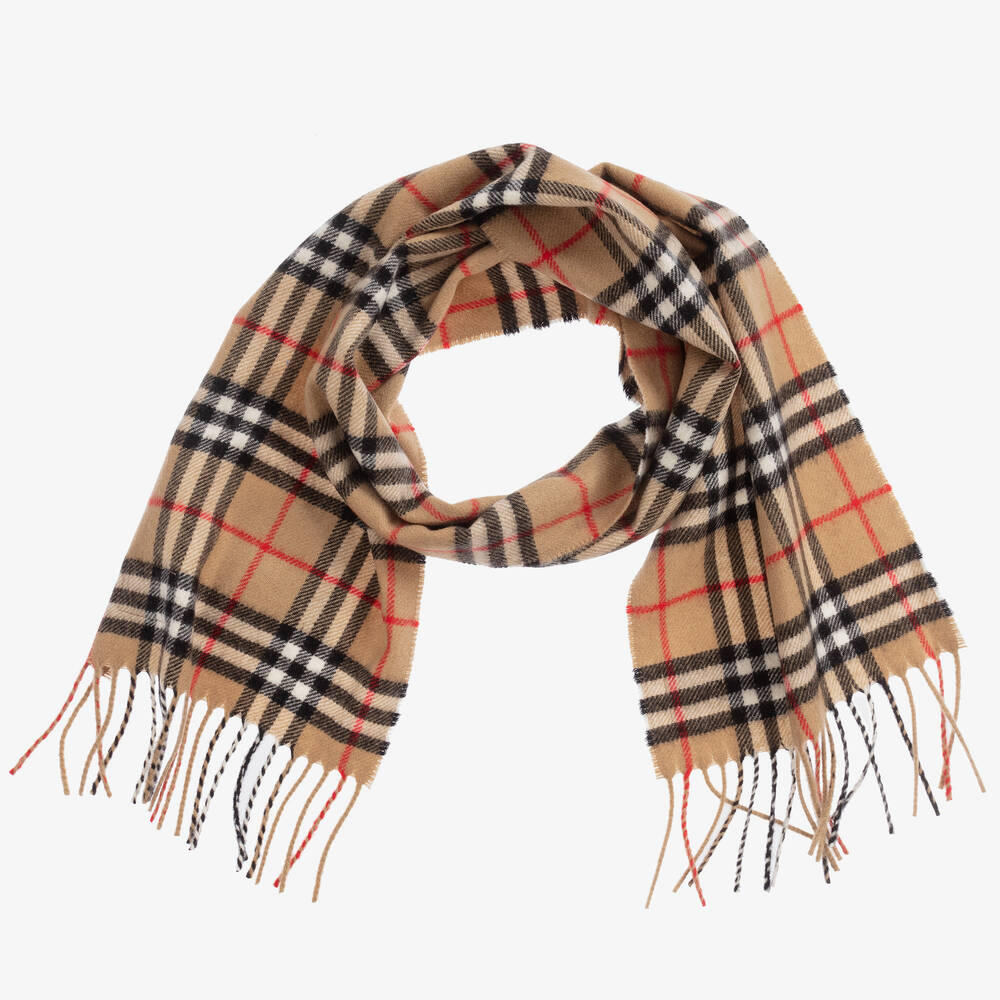 Burberry-Beige Cashmere Scarf (125cm) | Childrensalon