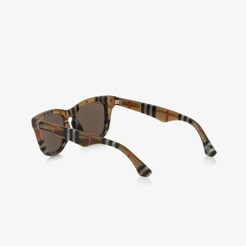 Burberry-Beige Check Sunglasses (UVA/UVB) | Childrensalon