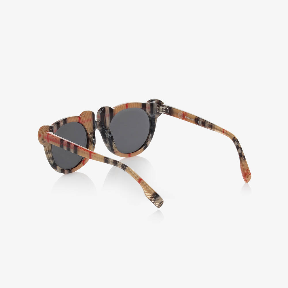 Burberry-Beige Check Teddy Bear Sunglasses | Childrensalon