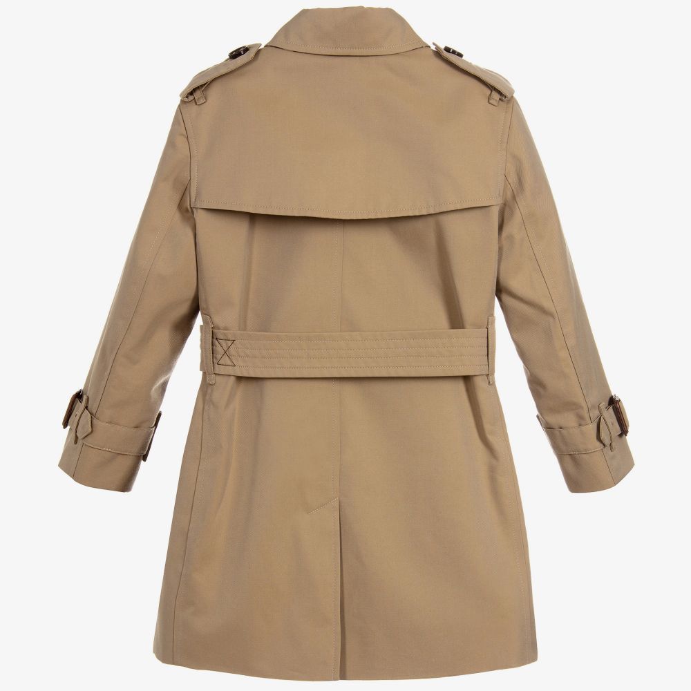 Burberry-Beige Heritage Trench Coat | Childrensalon