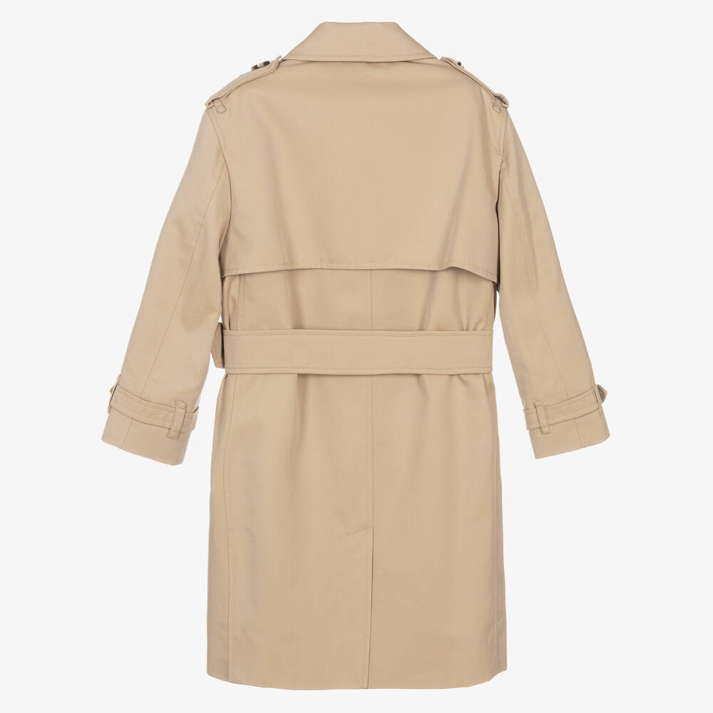 Burberry-Beige Mayfair Trench Coat | Childrensalon