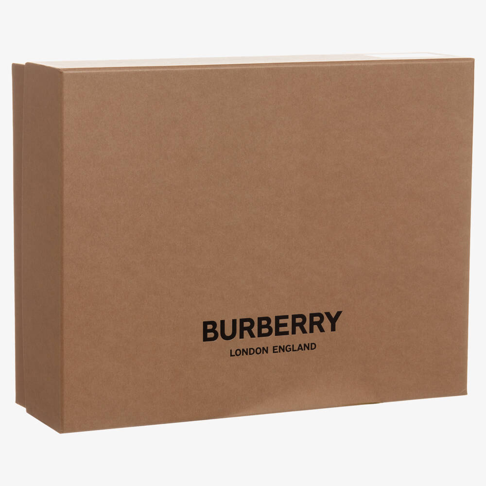Burberry-طقم هدية أفرول رومبر 3 قطع لون أسود | Childrensalon