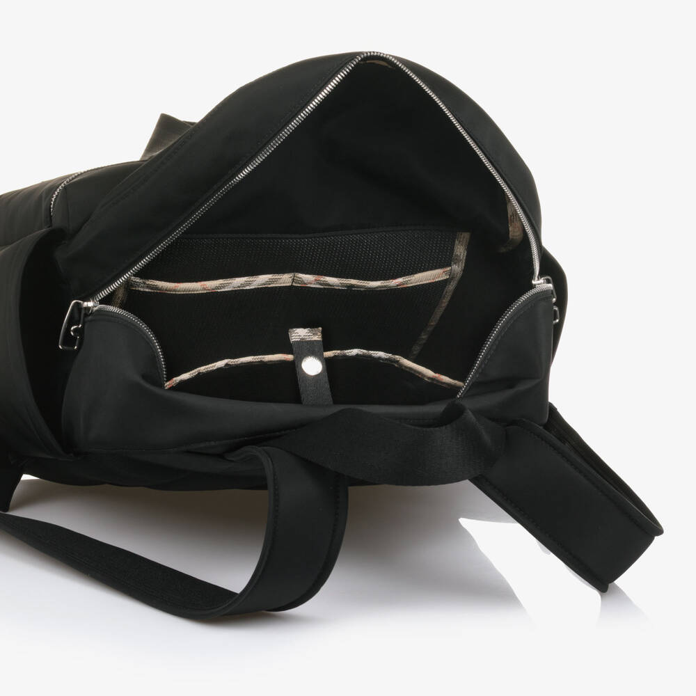 Burberry-Black EKD Logo Changing Backpack (40cm) | Childrensalon
