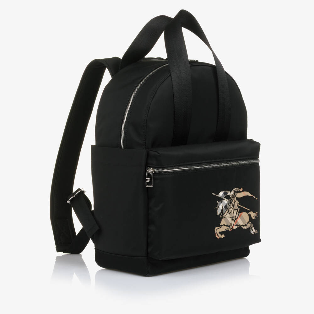 Burberry-Black EKD Logo Changing Backpack (40cm) | Childrensalon