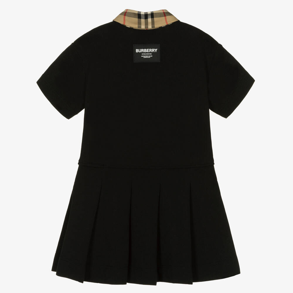 Burberry-Черное платье Vintage Check для малышек | Childrensalon