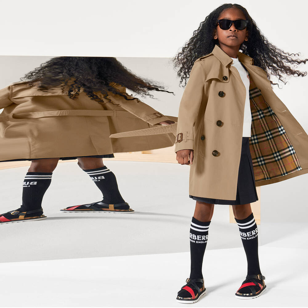 Burberry-Black & White Socks (2 Pack) | Childrensalon