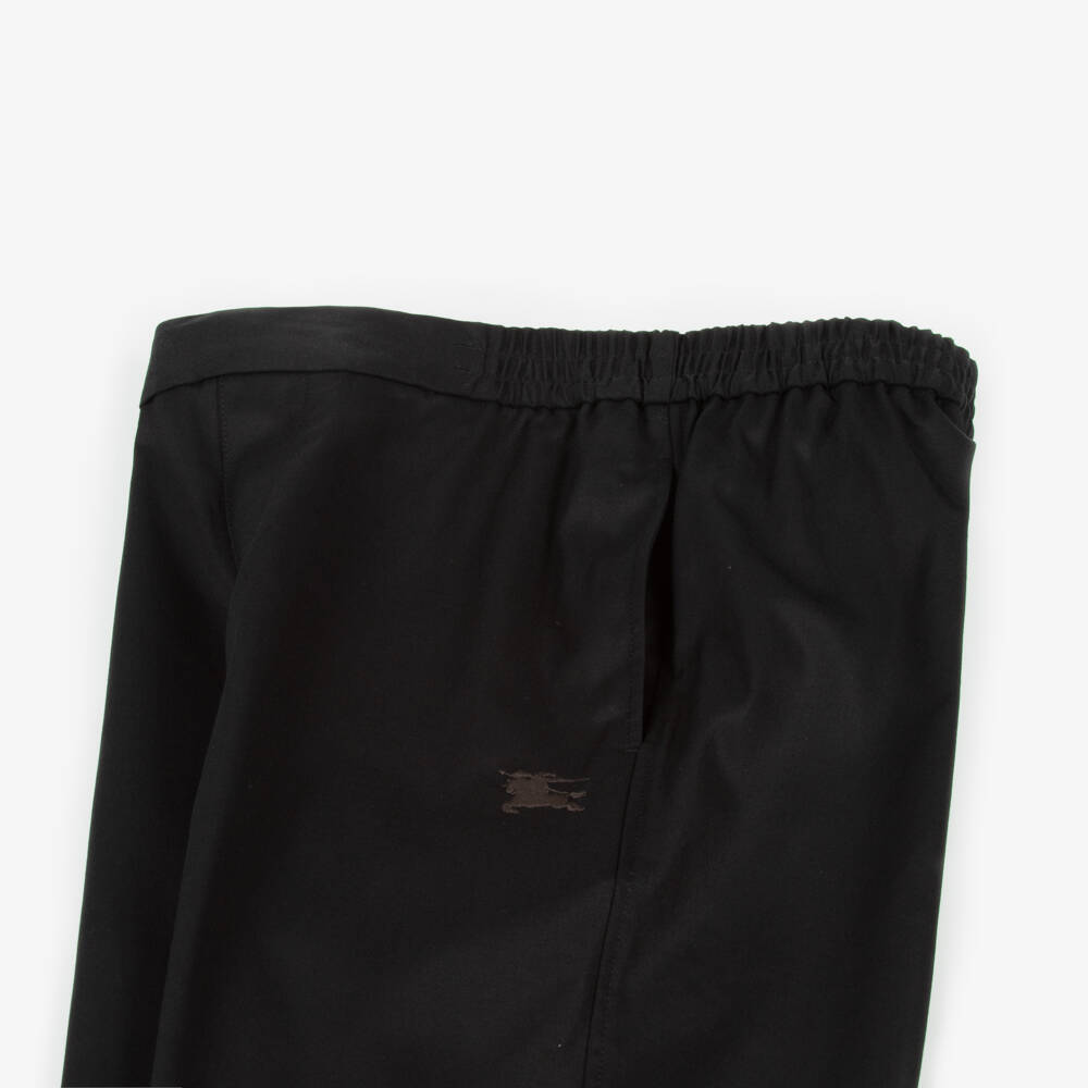 Burberry-Boys Black EKD Straight Leg Trousers | Childrensalon