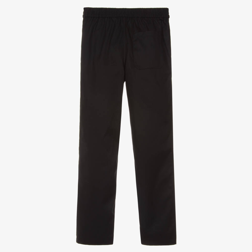 Burberry-Boys Black EKD Straight Leg Trousers | Childrensalon