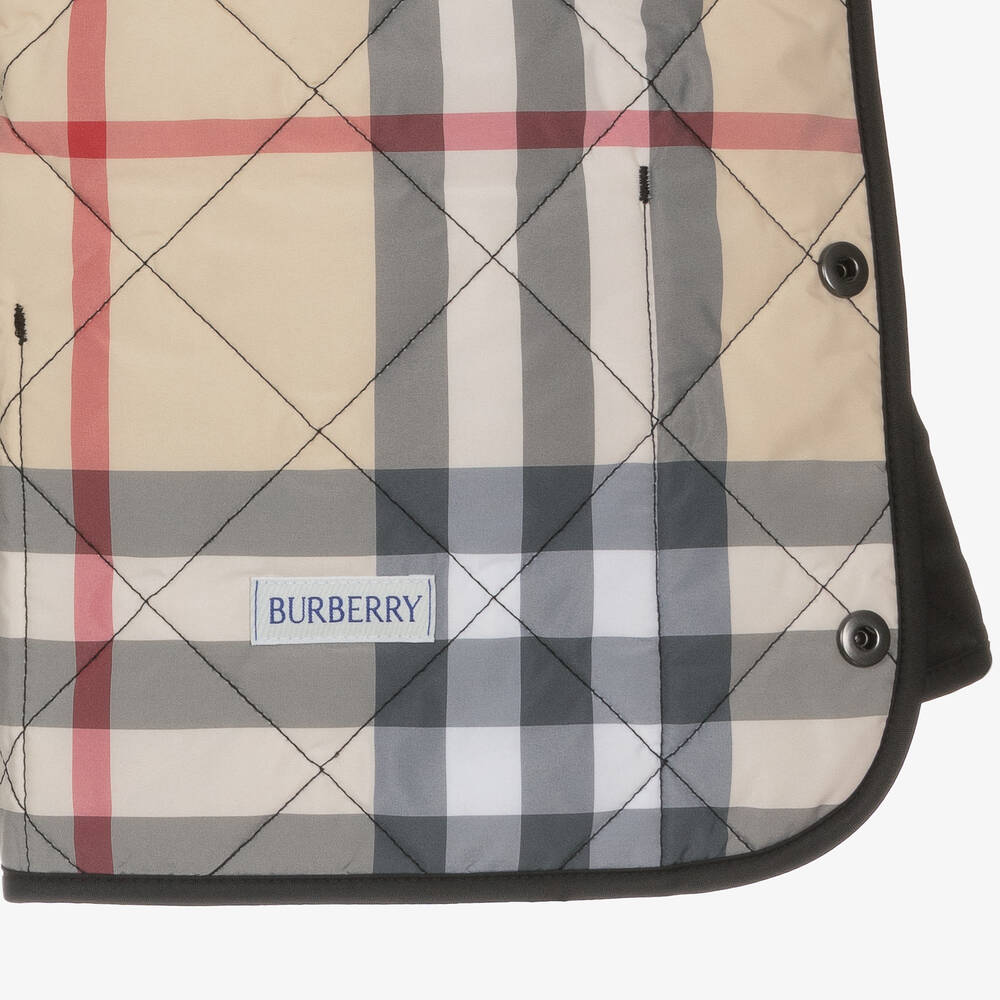 Burberry-Boys Black Quilted Jacket | Childrensalon