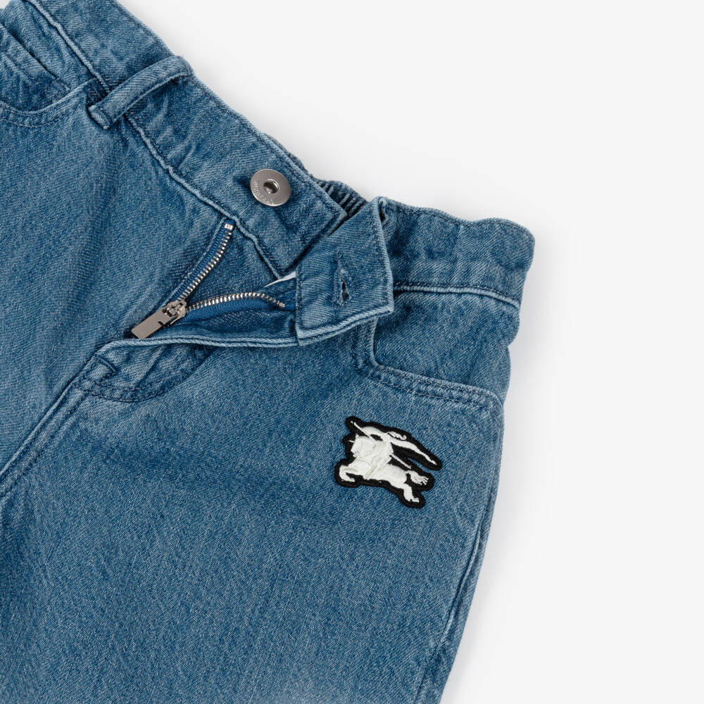 Burberry-Шорты синие из денима с логотипом EKD для мальчиков | Childrensalon