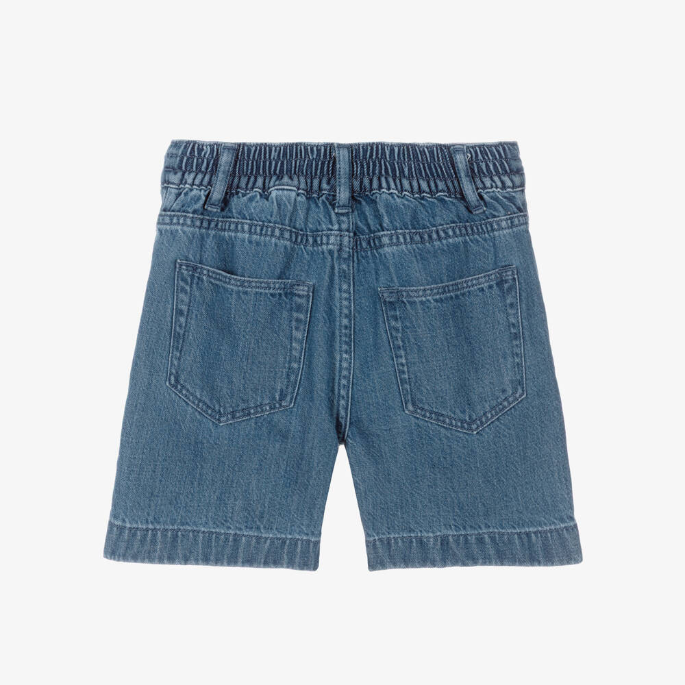 Burberry-Шорты синие из денима с логотипом EKD для мальчиков | Childrensalon