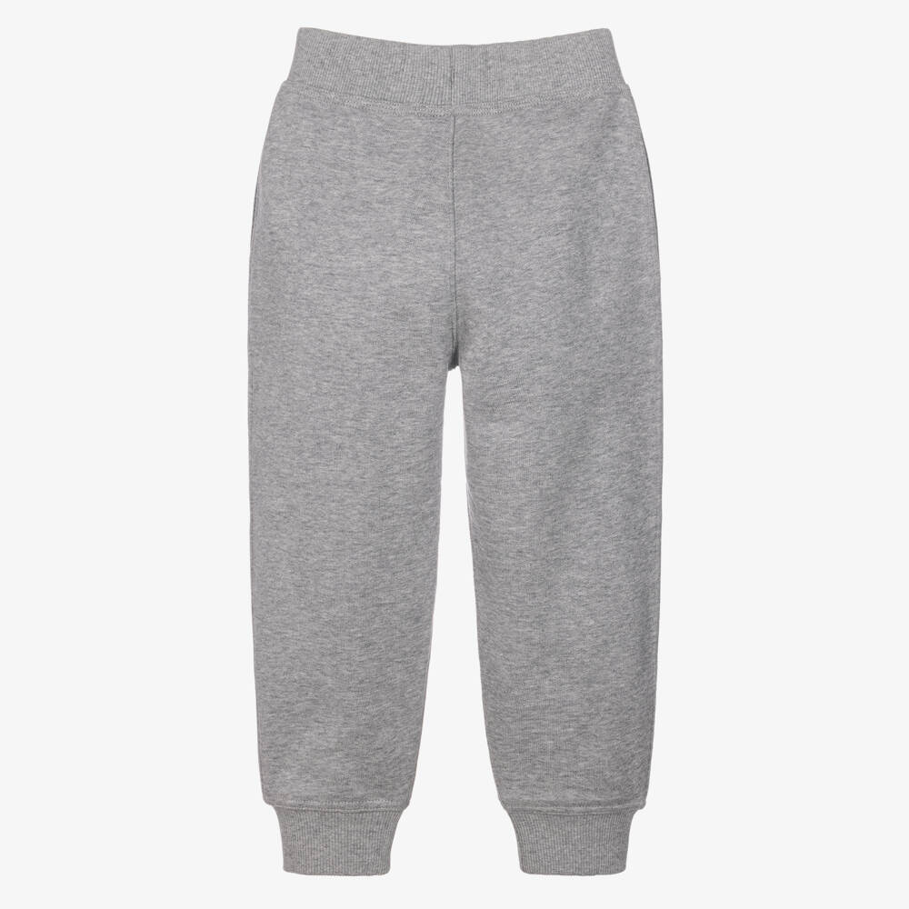 Burberry-Boys Grey Joggers with Thomas Bear Rainy Day Patches | Childrensalon
