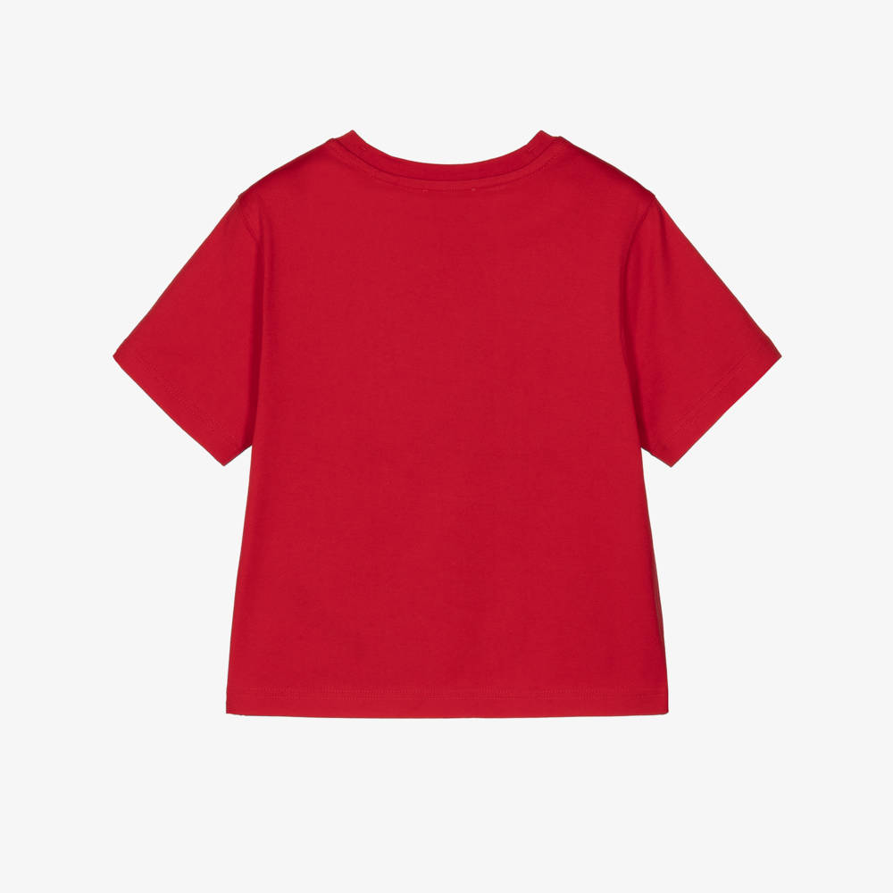 Burberry-Boys Red Lunar New Year T-Shirt | Childrensalon