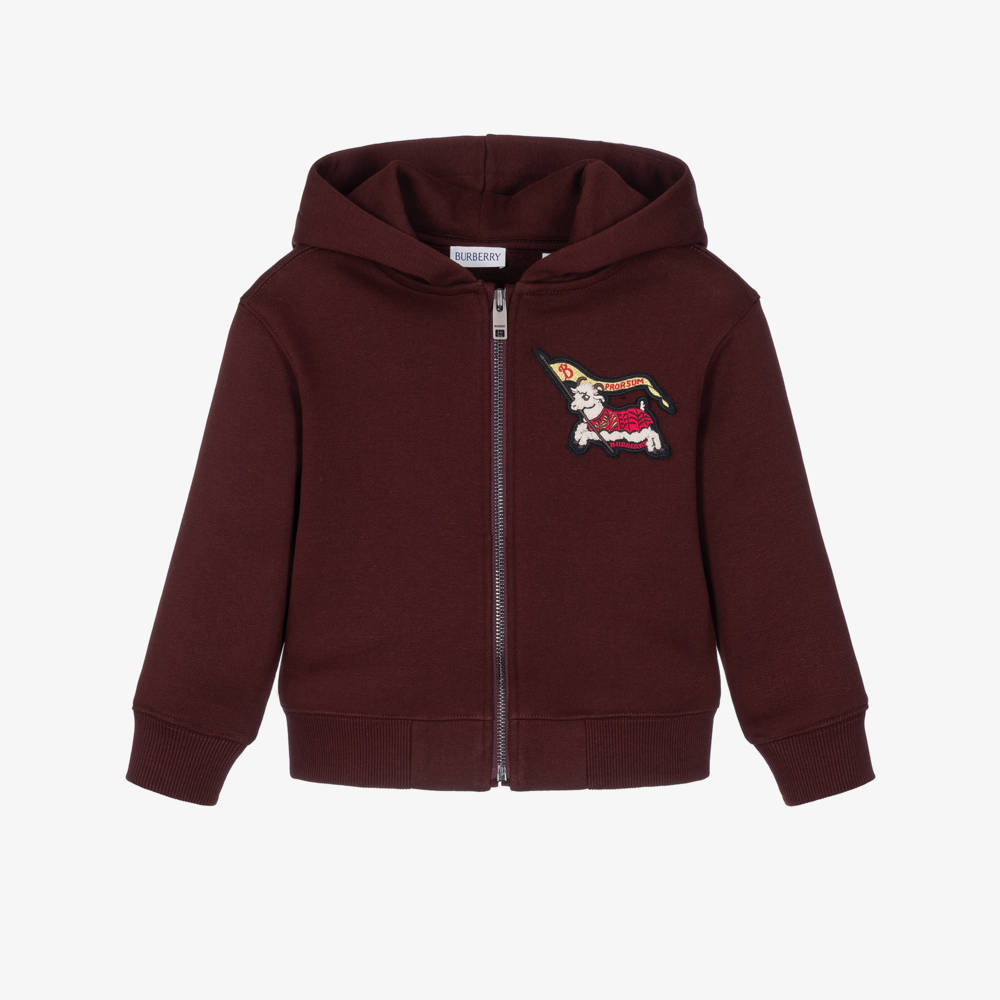 Burberry-Boys Red Lunar New Year Zip-Up Top | Childrensalon