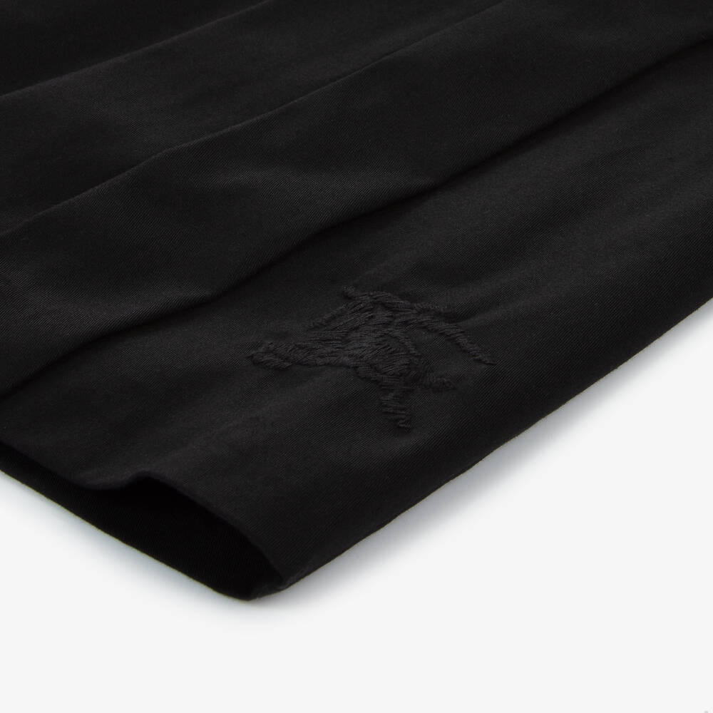 Burberry-Girls Black EKD Pleated Skirt | Childrensalon