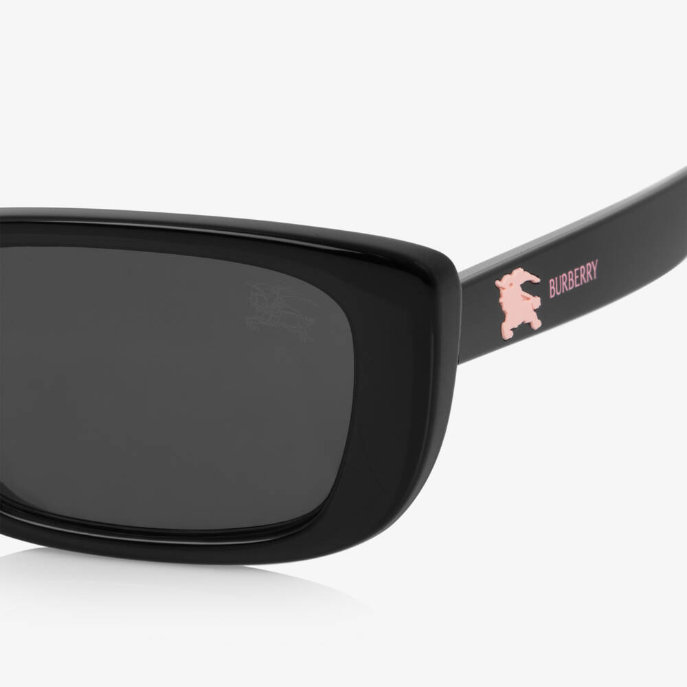 Burberry-Girls Black EKD Sunglasses | Childrensalon