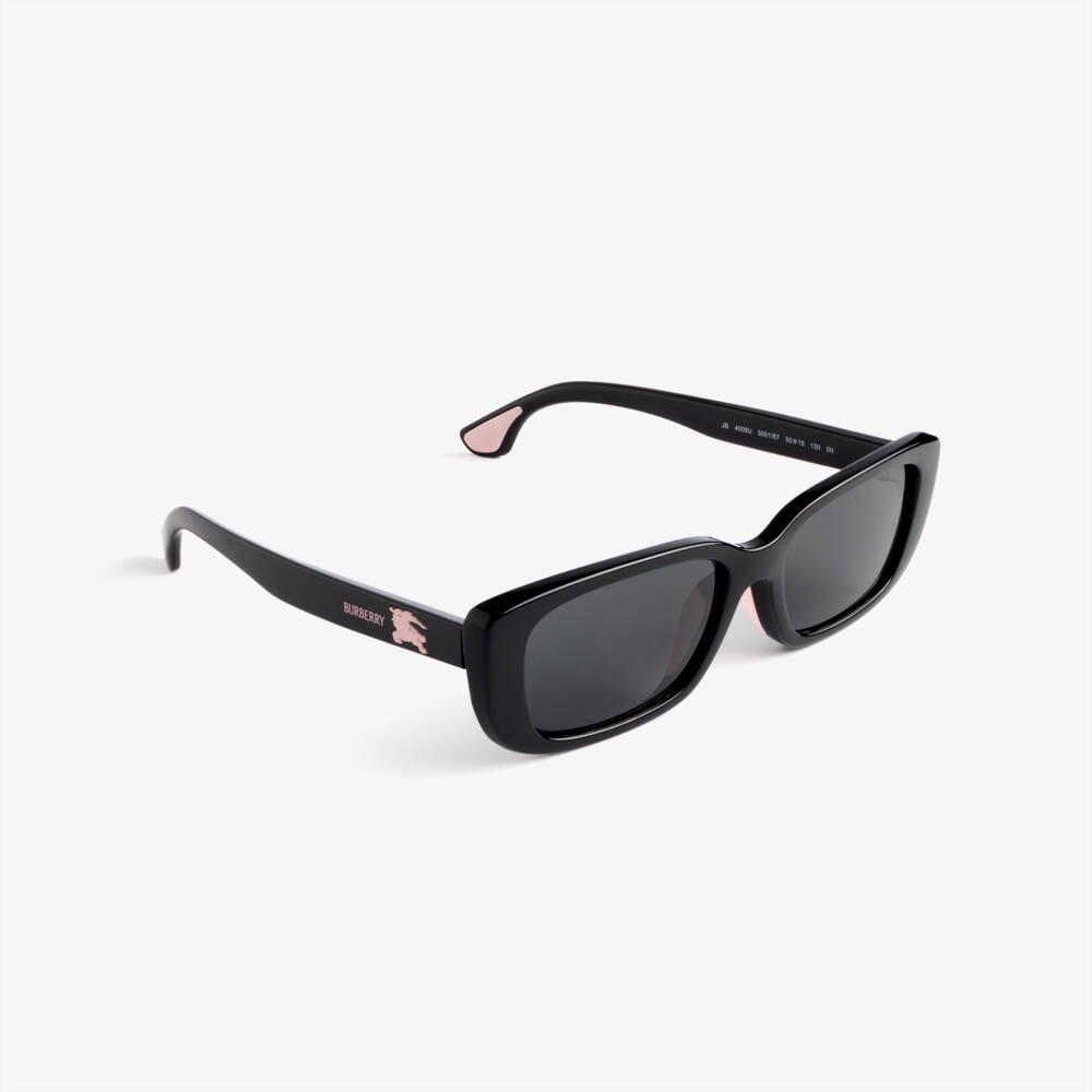 Burberry-Girls Black EKD Sunglasses | Childrensalon