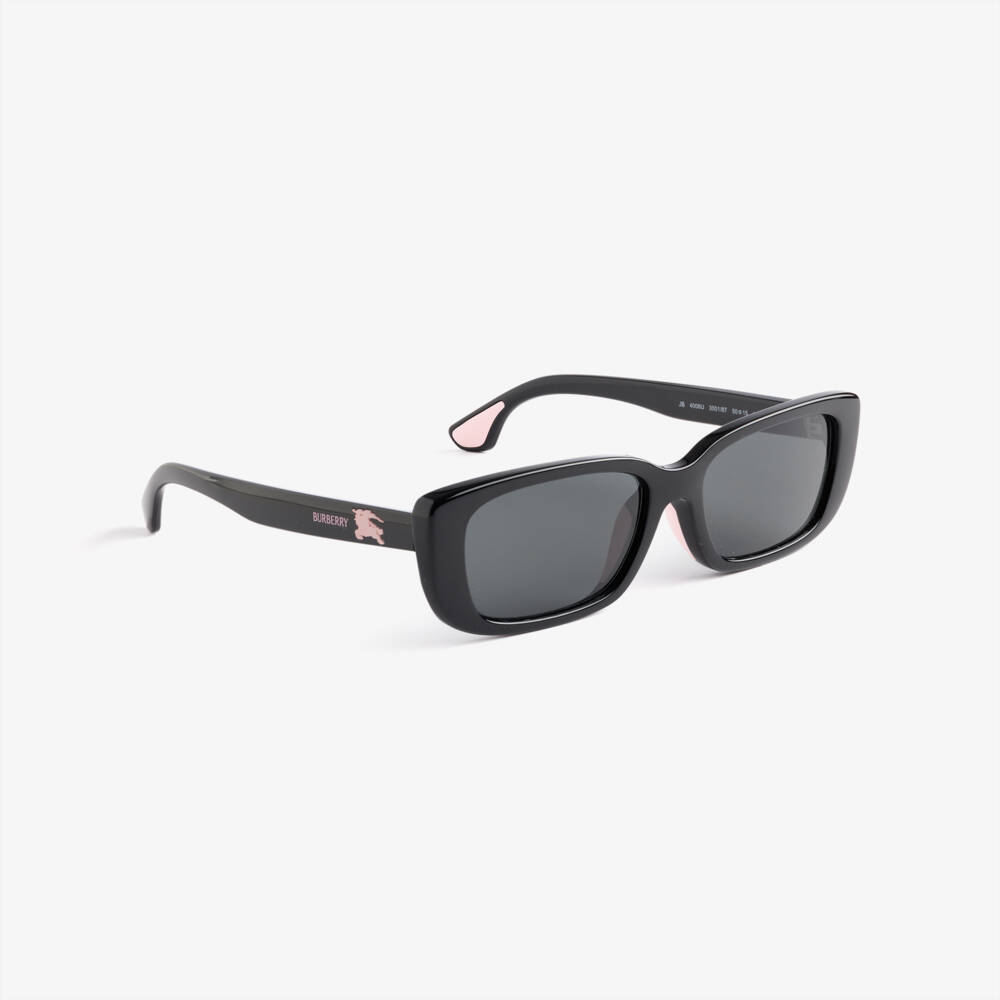 Burberry-Girls Black EKD Sunglasses | Childrensalon