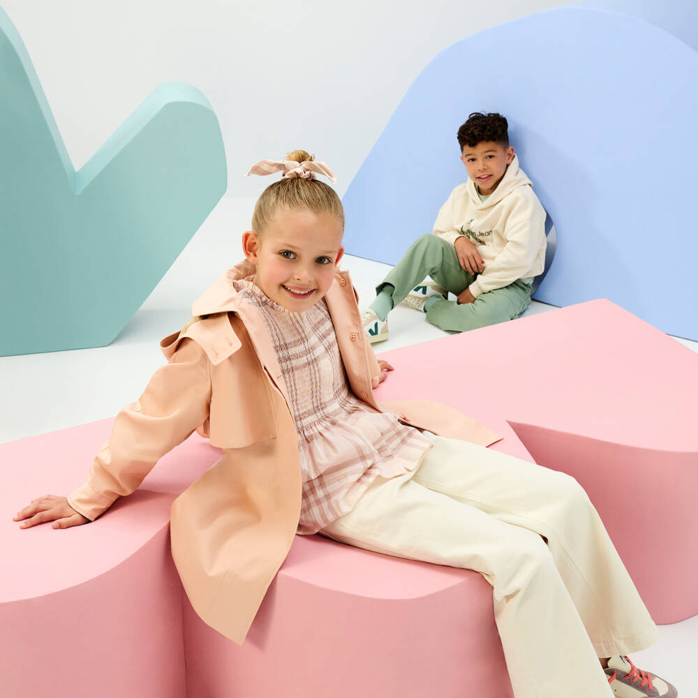 Burberry ピンクチェックワンピース　3y=100㎝ Burberry - Girls Pink Check Short Sleeved Dress | Childrensalon