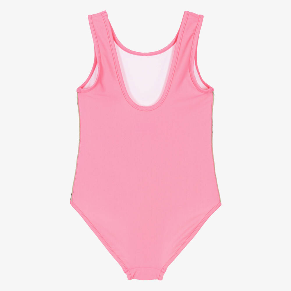 Burberry-مايوه مزين بنقشة بربري لون زهري للبنات | Childrensalon