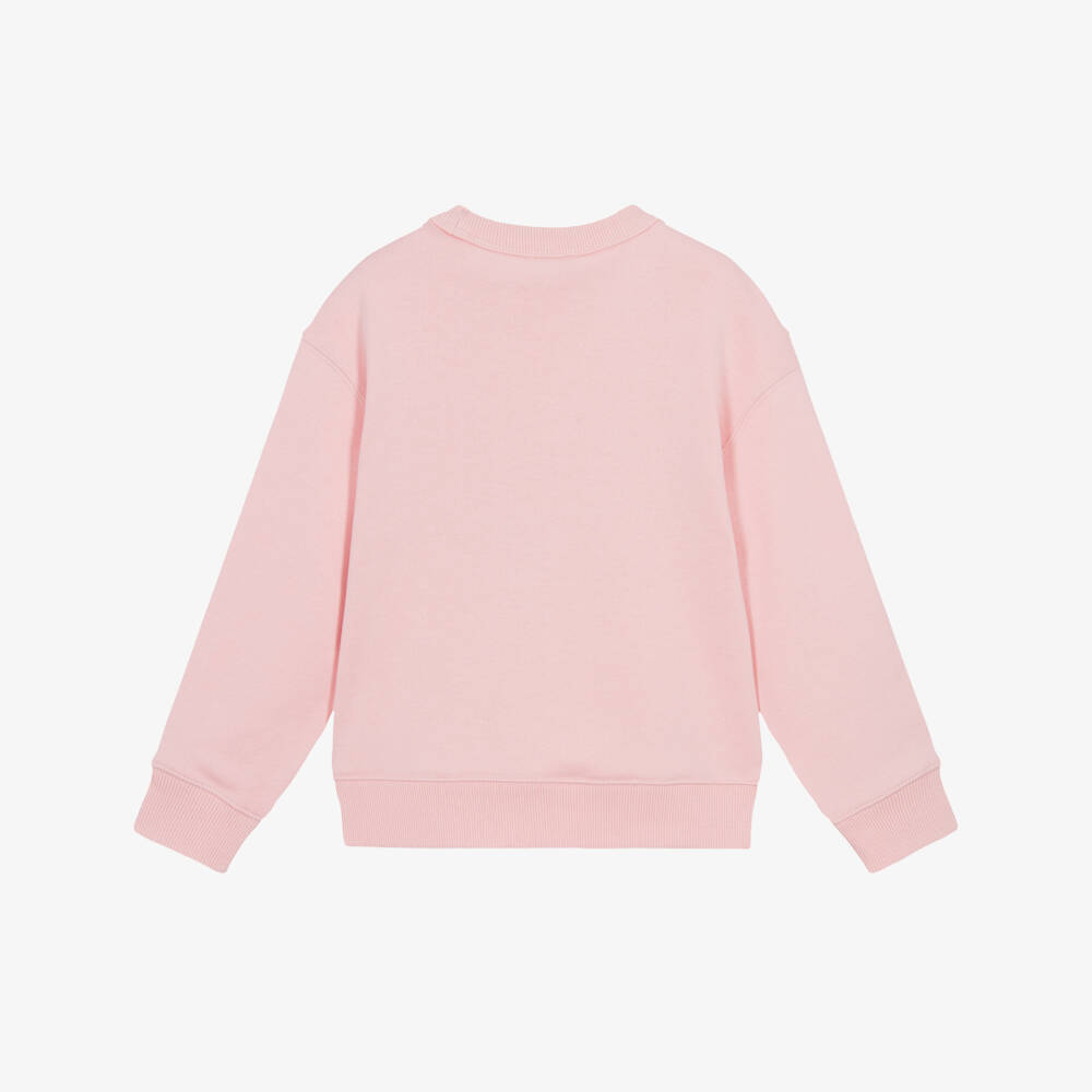 Burberry-Girls Pink Thomas Bear Cotton Sweatshirt | Childrensalon