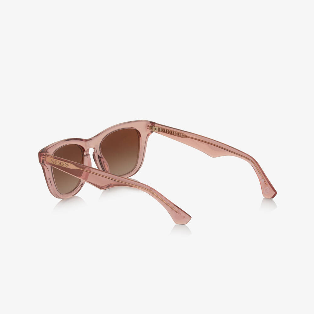 Burberry-Girls Pink Transparent Sunglasses with Tinted Lenses (UVA/UVB) | Childrensalon