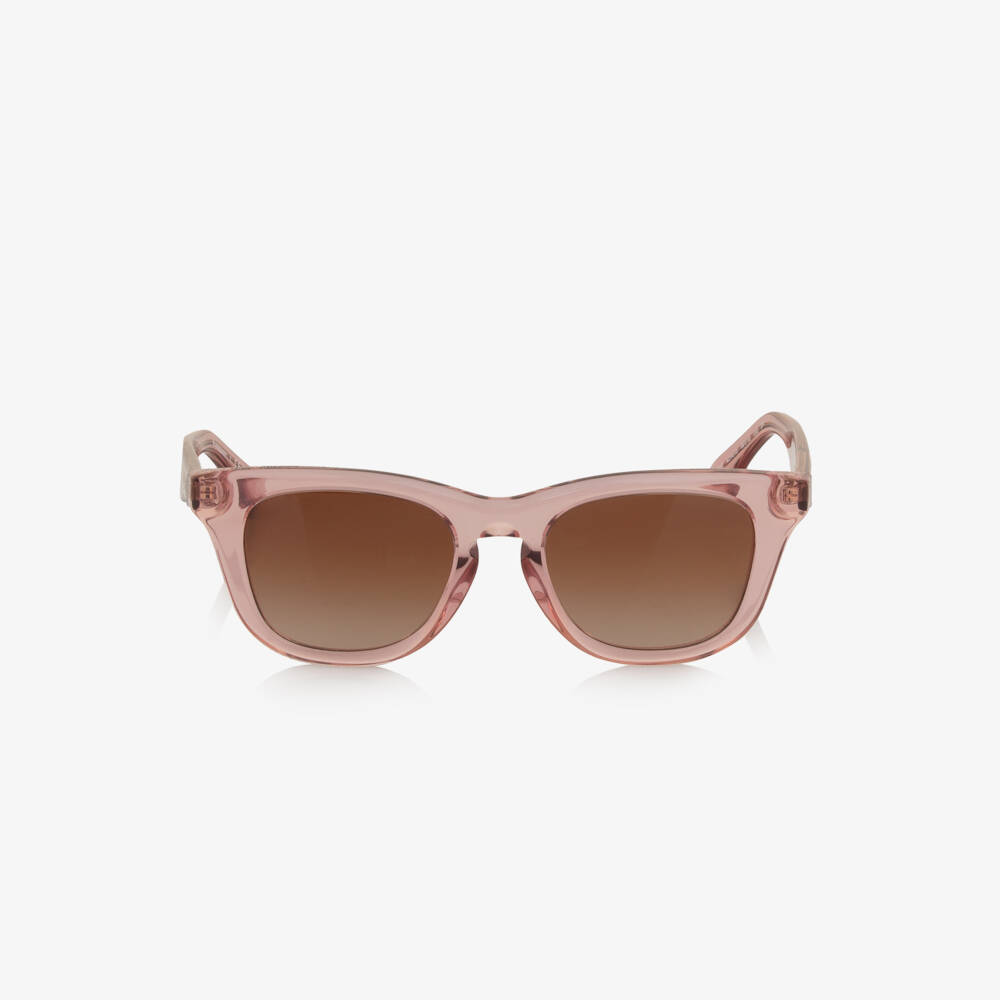 Burberry-Girls Pink Transparent Sunglasses with Tinted Lenses (UVA/UVB) | Childrensalon