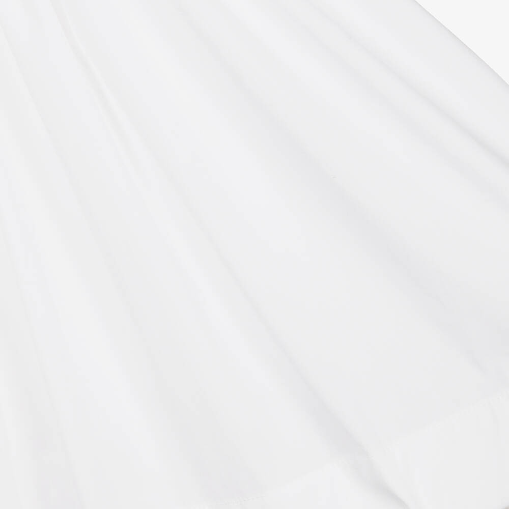 Burberry-Girls White Cotton Shirt Dress | Childrensalon