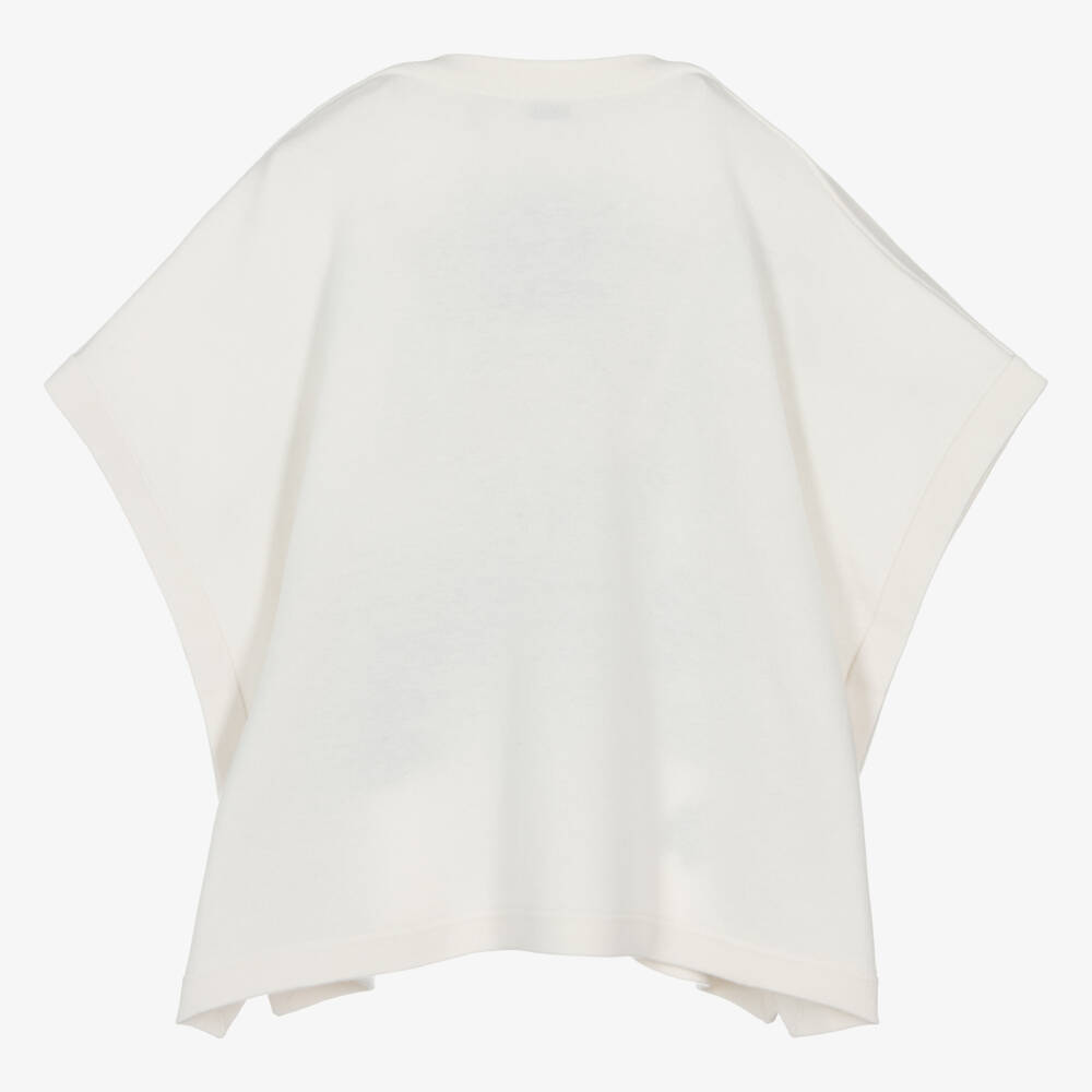 Burberry-Ivory EKD Wool & Cashmere Poncho | Childrensalon