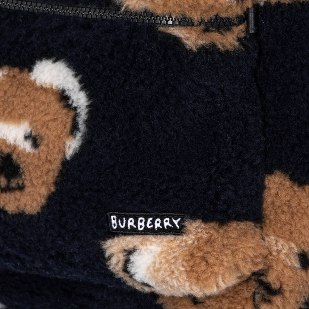 Burberry-Navy Blue Huey Backpack with Thomas Bear (37cm) | Childrensalon