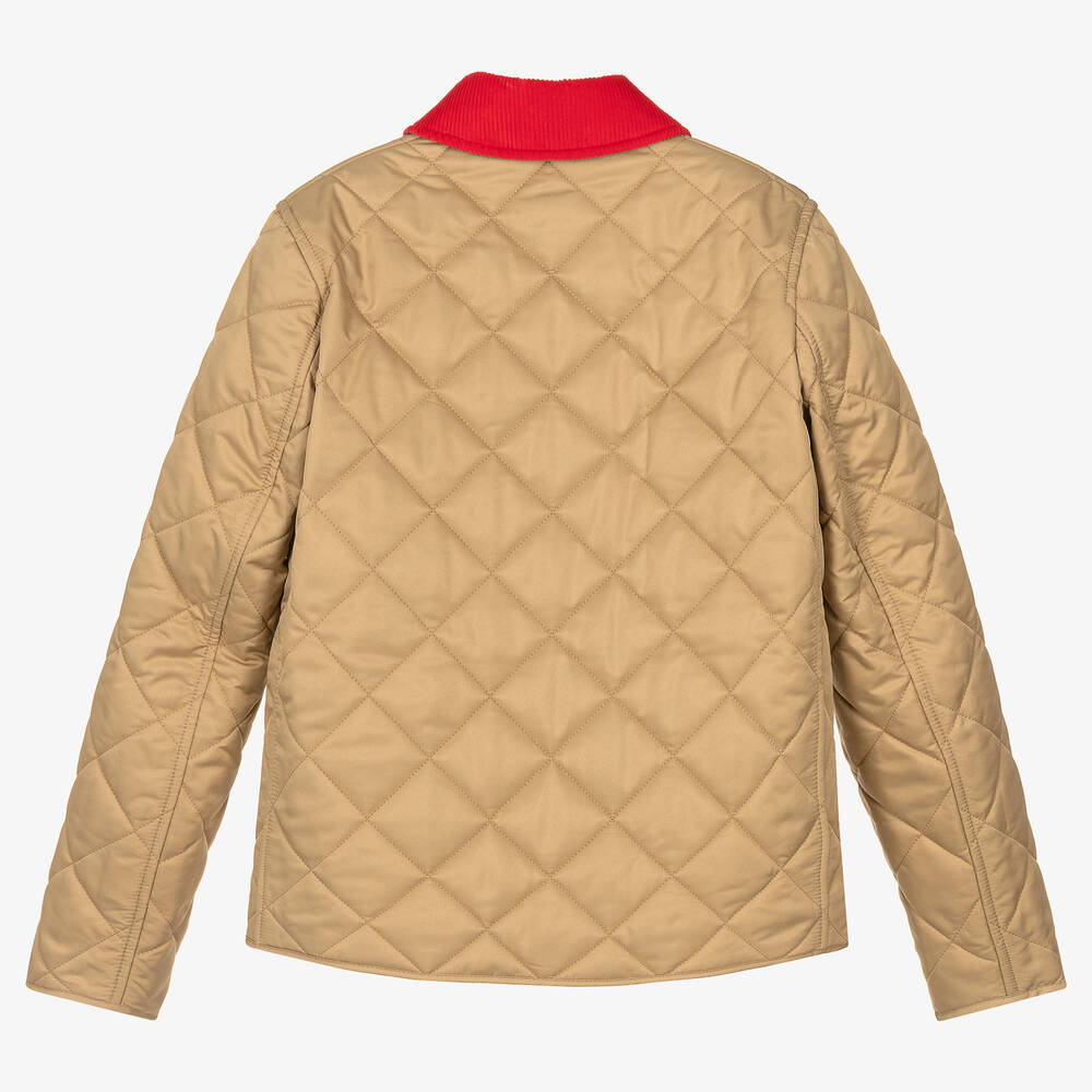 Burberry-Teen Beige Quilted Jacket | Childrensalon