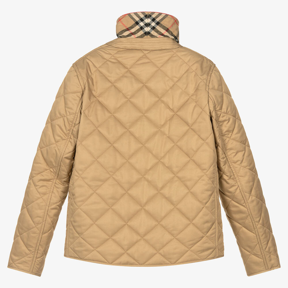 Burberry-Teen Beige Quilted Jacket | Childrensalon