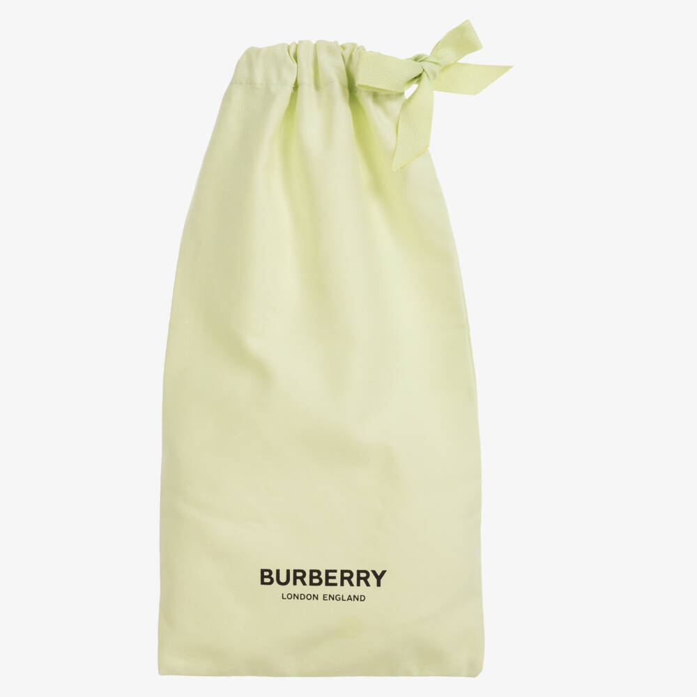 Burberry-Teen Blue Canvas High Top Trainers | Childrensalon