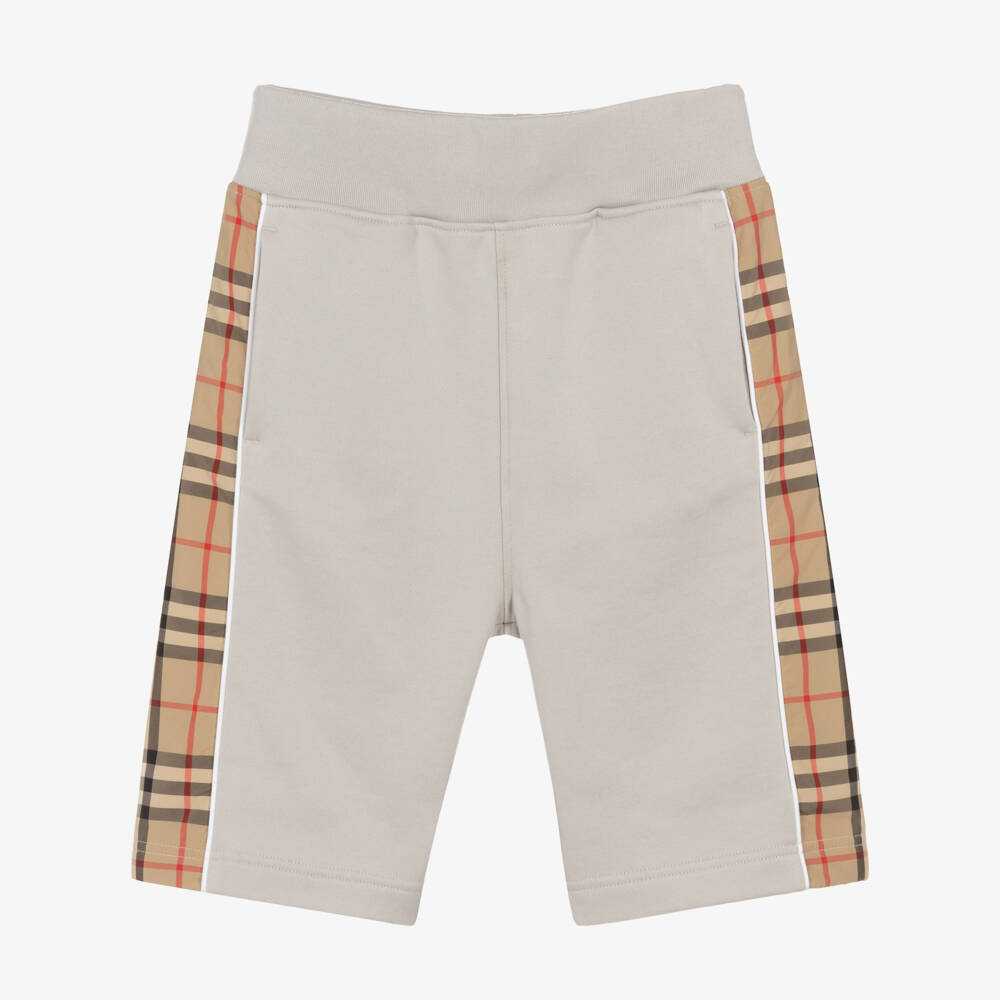 Burberry - Teen Boys Grey Vintage Check Bermuda Shorts