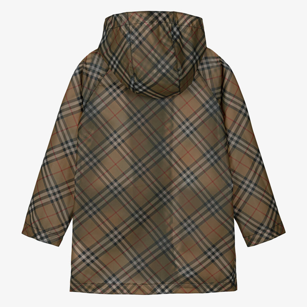 Burberry-Teen Girls Beige Vintage Check Raincoat | Childrensalon