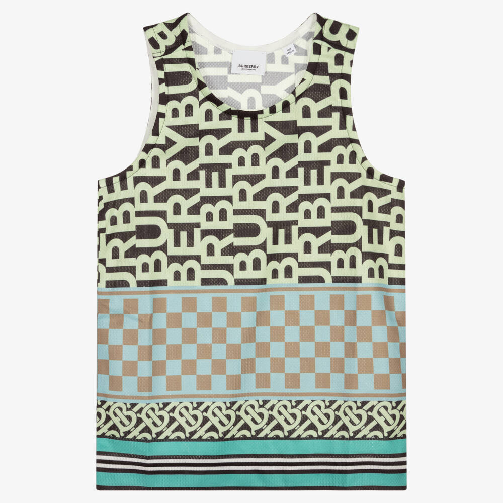 Burberry Teen Montage Logo Vest Top Childrensalon