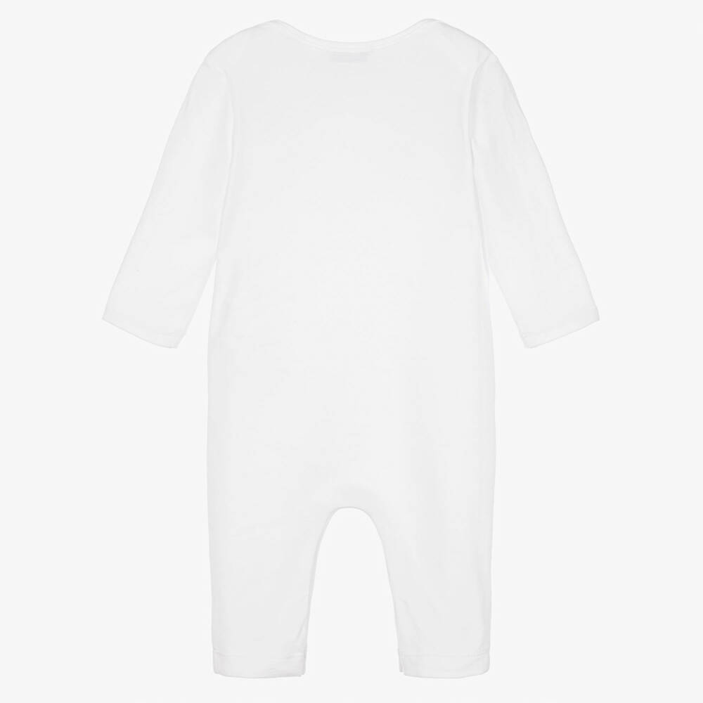 Burberry-Thomas Bear & Friends White Cotton Romper | Childrensalon