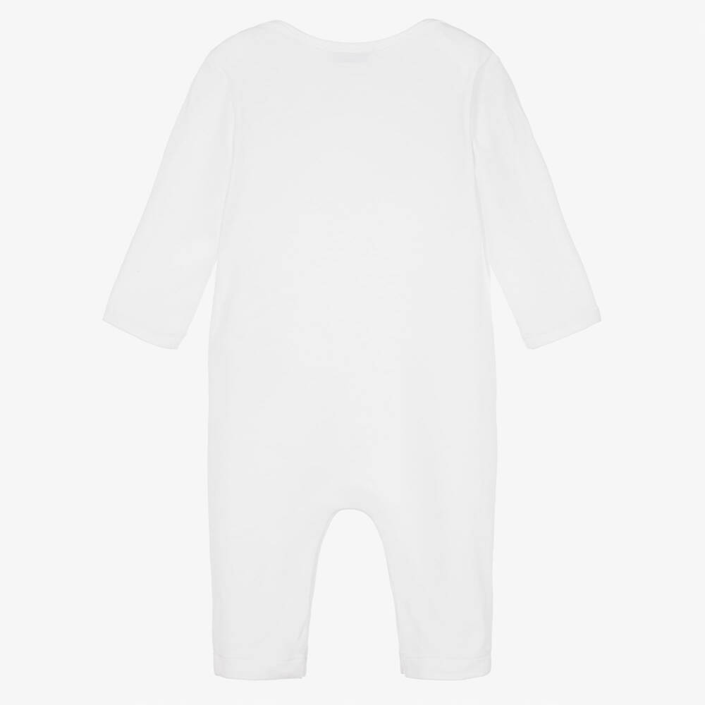 Burberry-Thomas Bear & Friends White Cotton Romper | Childrensalon