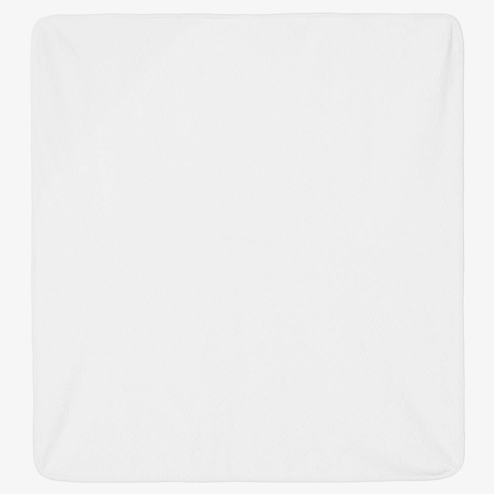 Burberry-White Cotton Towel & Mitt Baby Gift Set | Childrensalon