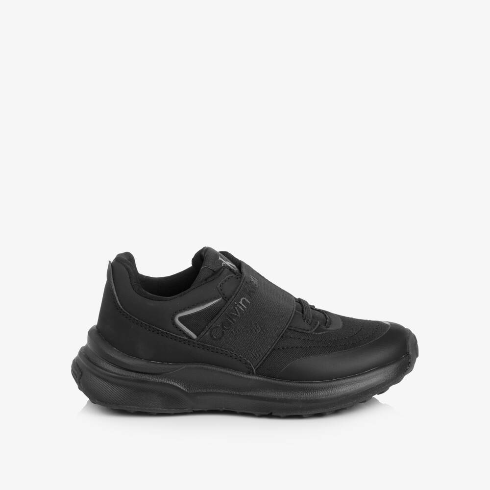Calvin Klein-Black CK Logo Slip-On Trainers | Childrensalon