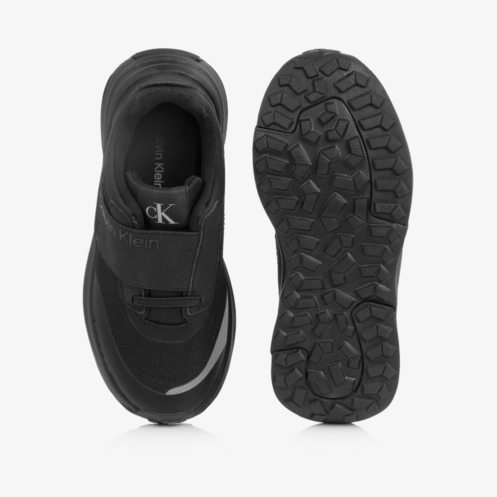 Calvin Klein-Black CK Logo Slip-On Trainers | Childrensalon