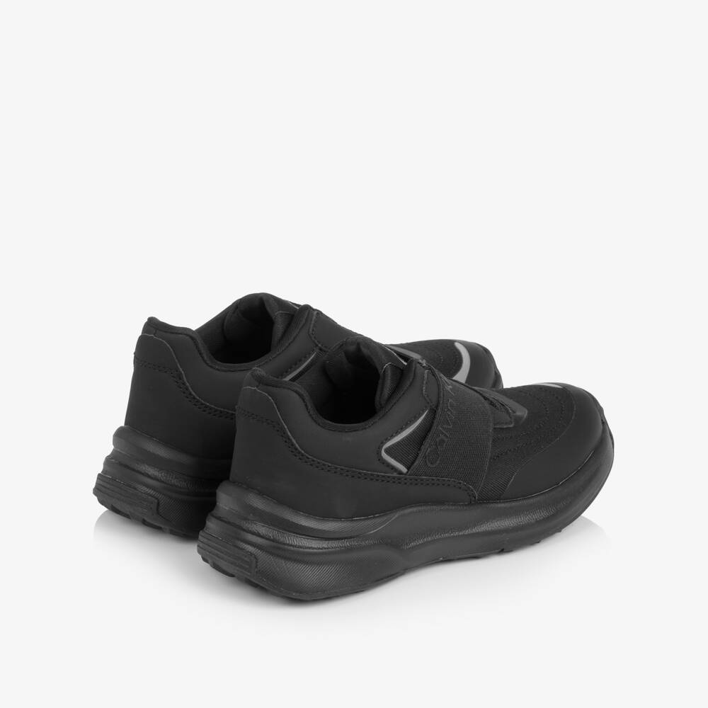 Calvin Klein-Black CK Logo Slip-On Trainers | Childrensalon