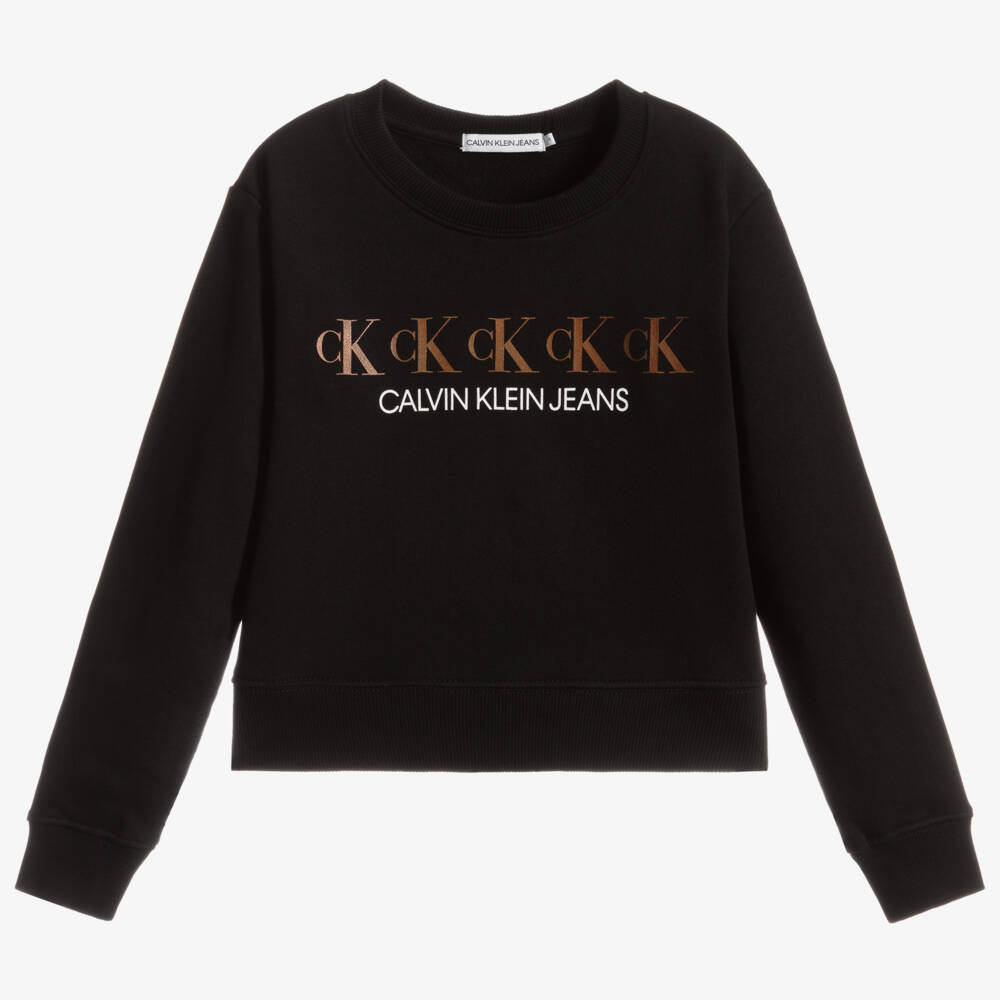 Calvin Klein Black Cotton Women Sweatshirt main image 1