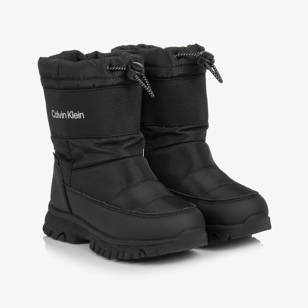 Calvin Klein-Black Waterproof Snow Boots | Childrensalon