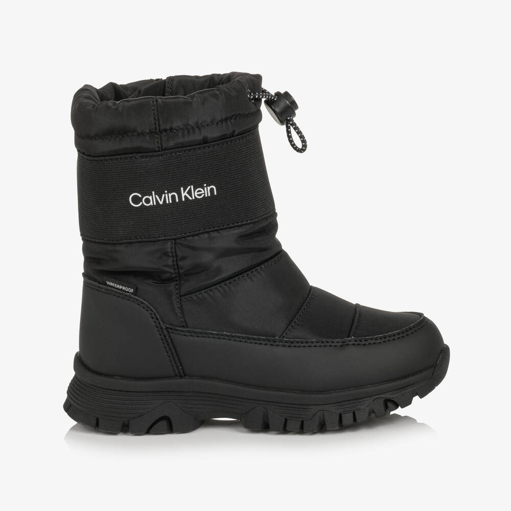 Calvin Klein-Black Waterproof Snow Boots | Childrensalon