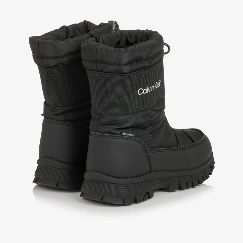 Calvin Klein-Black Waterproof Snow Boots | Childrensalon