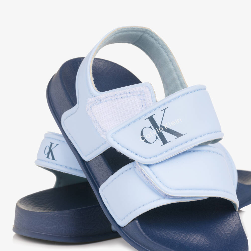 Calvin Klein-Blue Lightweight Velcro Sandals | Childrensalon