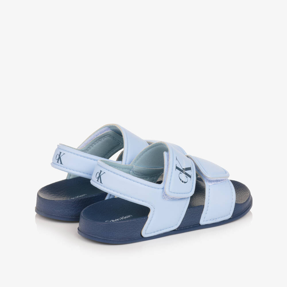 Calvin Klein-Blue Lightweight Velcro Sandals | Childrensalon