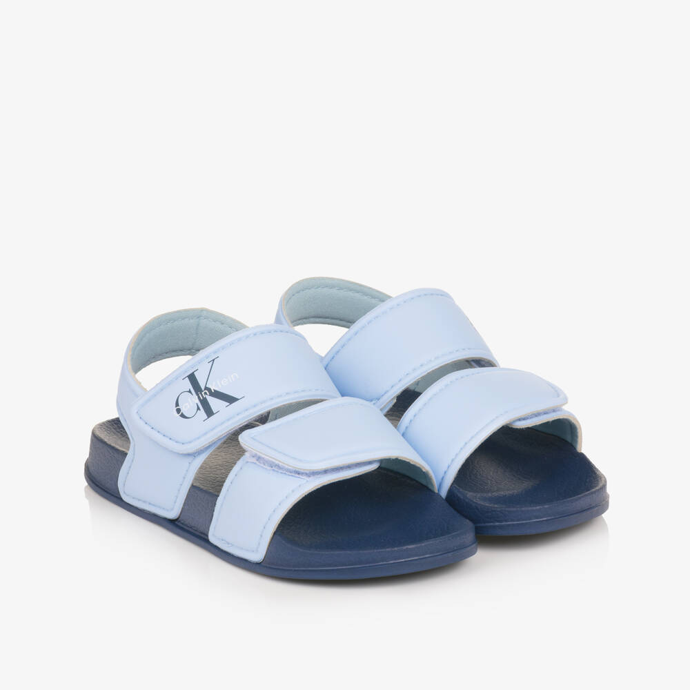 Calvin Klein-Blue Lightweight Velcro Sandals | Childrensalon