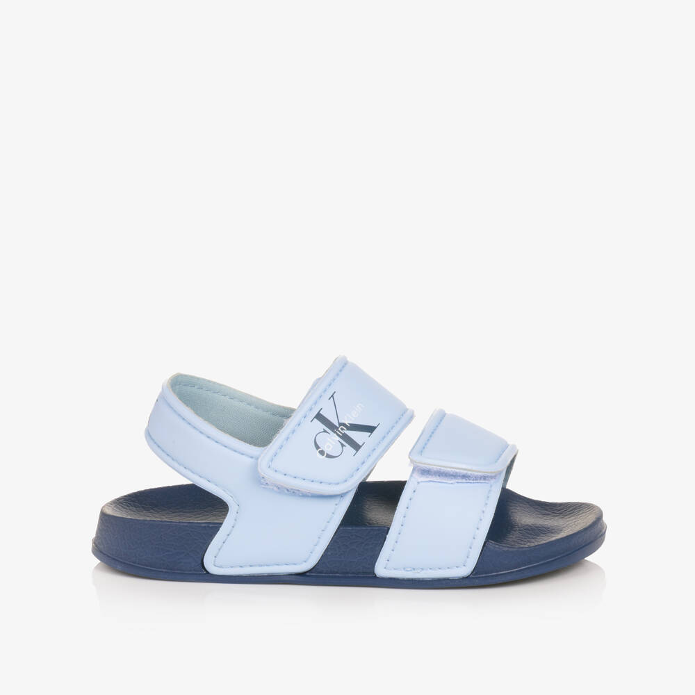 Calvin Klein-Blue Lightweight Velcro Sandals | Childrensalon